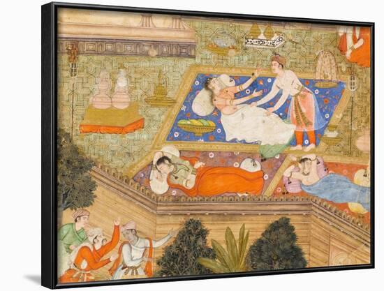 King Putraka in the Palace of the Beautiful Patali-null-Framed Art Print