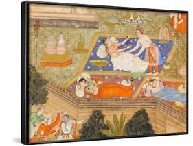 King Putraka in the Palace of the Beautiful Patali-null-Framed Art Print