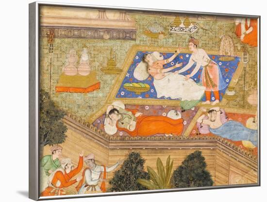 King Putraka in the Palace of the Beautiful Patali-null-Framed Art Print