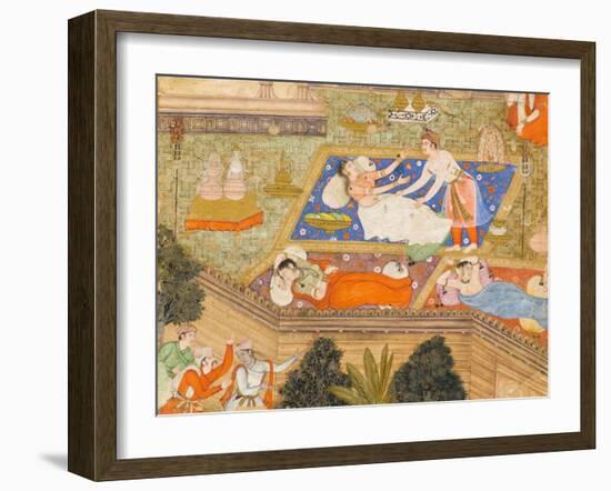 King Putraka in the Palace of the Beautiful Patali-null-Framed Art Print