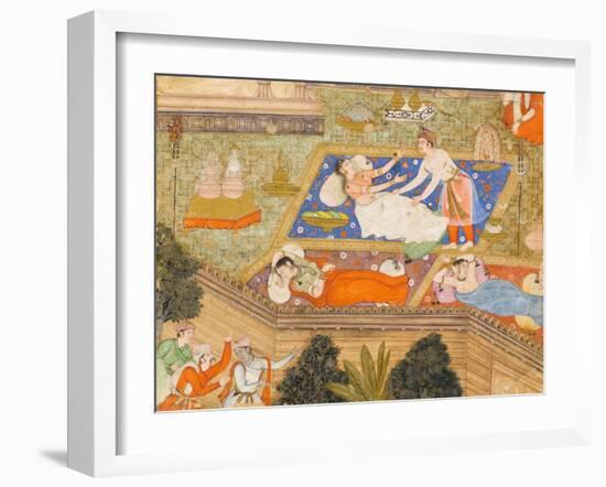 King Putraka in the Palace of the Beautiful Patali-null-Framed Art Print