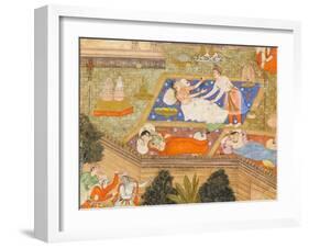 King Putraka in the Palace of the Beautiful Patali-null-Framed Art Print