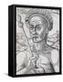 King Quoniambec, Brazil, Engraving from Universal Cosmology-Andre Thevet-Framed Stretched Canvas