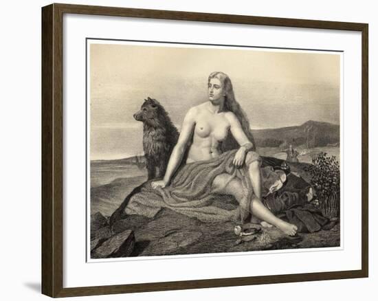 King Ragnar of Norway-M.e. Winge-Framed Art Print