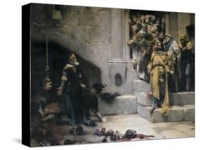 King Ramiro II Ordering Beheading of Disobedient Nobles-Jose Casado Del Alisal-Stretched Canvas
