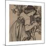 King Rene's Honeymoon - Gardening - Design for a painted Panel for the Cabinet-Dante Gabriel Rossetti-Mounted Premium Giclee Print