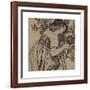 King Rene's Honeymoon - Gardening - Design for a painted Panel for the Cabinet-Dante Gabriel Rossetti-Framed Premium Giclee Print