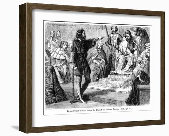 King Richard I (1157-119) before the Diet of the German Empire, 19th Century-Felix Henri Emmanuel Philippoteaux-Framed Giclee Print