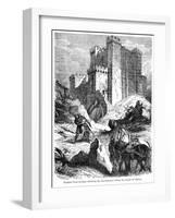 King Richard I (1157-119) Receiving His Death Wound before the Castle of Chaluz, 19th Century-Felix Henri Emmanuel Philippoteaux-Framed Giclee Print