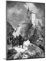 King Richard I (1157-119) Receiving His Death Wound before the Castle of Chaluz, 19th Century-Henri-Louis Dupray-Mounted Giclee Print