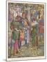 King Richard I Joins the Hands of Robin Hood and Maid Marian in Marriage-null-Mounted Art Print