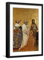 King Richard II (1367-1400) Kneeling in Front of King (Saint) Edmund and King Edward the Confessor-null-Framed Premium Giclee Print