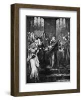 King Richard II Resigning the Crown to His Cousin Bolingbroke, 1399-John Gilbert-Framed Giclee Print