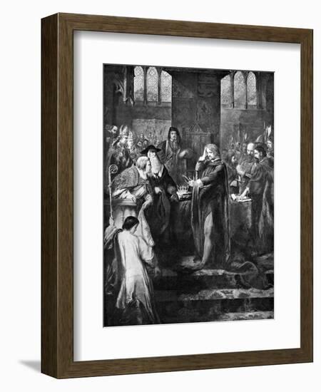 King Richard II Resigning the Crown to His Cousin Bolingbroke, 1399-John Gilbert-Framed Giclee Print