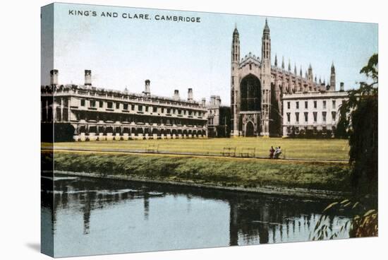 King's and Clare Colleges, Cambridge, Cambridgeshire, Early 20th Century-E Dennis-Stretched Canvas