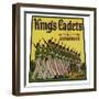 King's Cadets California Green Asparagus Label-null-Framed Giclee Print