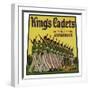 King's Cadets California Green Asparagus Label-null-Framed Giclee Print