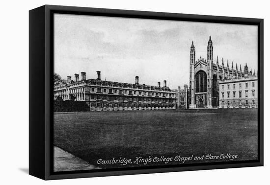 King's College Chapel and Clare College, Cambridge, Cambridgeshire, Late 19th Century-Francis & Co Frith-Framed Stretched Canvas