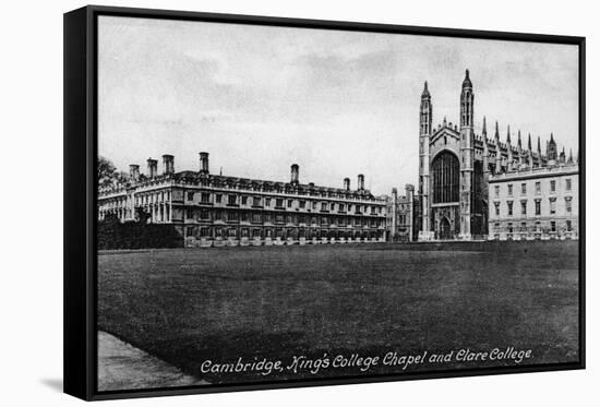 King's College Chapel and Clare College, Cambridge, Cambridgeshire, Late 19th Century-Francis & Co Frith-Framed Stretched Canvas