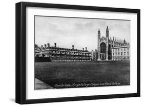 King's College Chapel and Clare College, Cambridge, Cambridgeshire, Late 19th Century-Francis & Co Frith-Framed Giclee Print