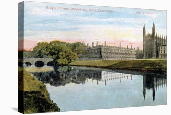 King's College, King's College Chapel and Clare College, Cambridge, Early 20th Century-null-Stretched Canvas