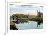 King's College, King's College Chapel and Clare College, Cambridge, Early 20th Century-null-Framed Giclee Print