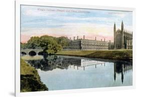 King's College, King's College Chapel and Clare College, Cambridge, Early 20th Century-null-Framed Giclee Print