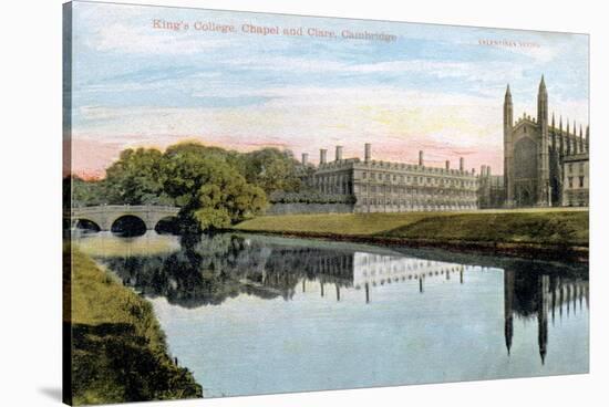 King's College, King's College Chapel and Clare College, Cambridge, Early 20th Century-null-Stretched Canvas