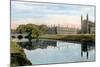 King's College, King's College Chapel and Clare College, Cambridge, Early 20th Century-null-Mounted Giclee Print