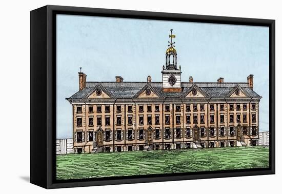 King's College (Now Columbia University), New York City, 1700s-null-Framed Stretched Canvas