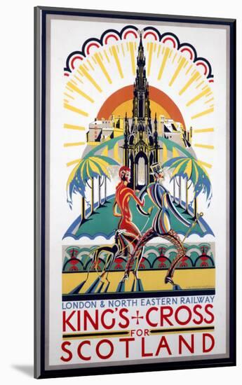 King's Cross for Scotland, LNER, c.1923-1947-null-Mounted Art Print