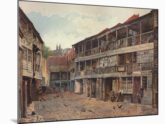 King's Head Inn and King's Head Inn Yard, Borough High Street, Southwark, London, 1879-John Crowther-Mounted Giclee Print