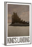 King's Landing Retro Travel Poster-null-Framed Poster