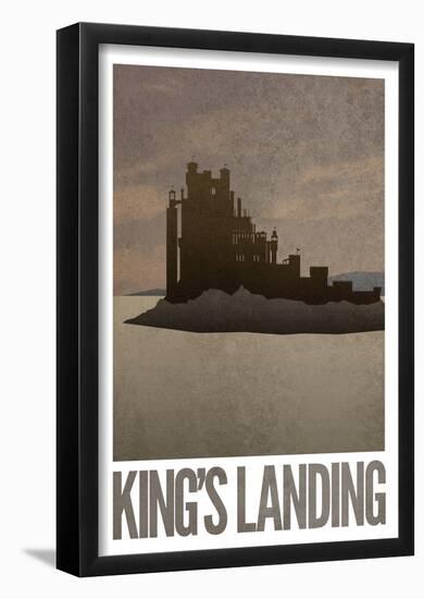 King's Landing Retro Travel Poster-null-Framed Poster