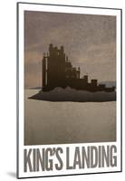 King's Landing Retro Travel Poster-null-Mounted Poster