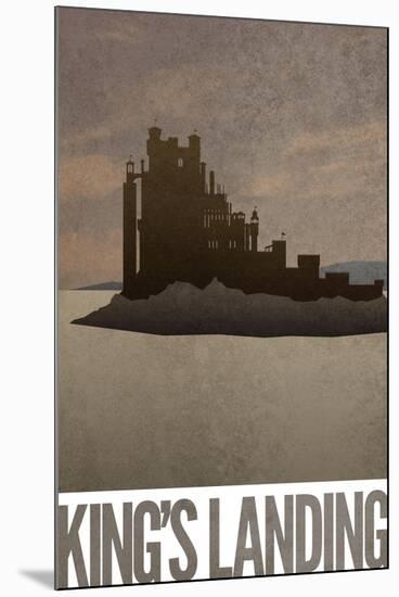 King's Landing Retro Travel-null-Mounted Art Print