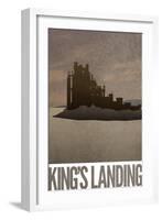 King's Landing Retro Travel-null-Framed Art Print