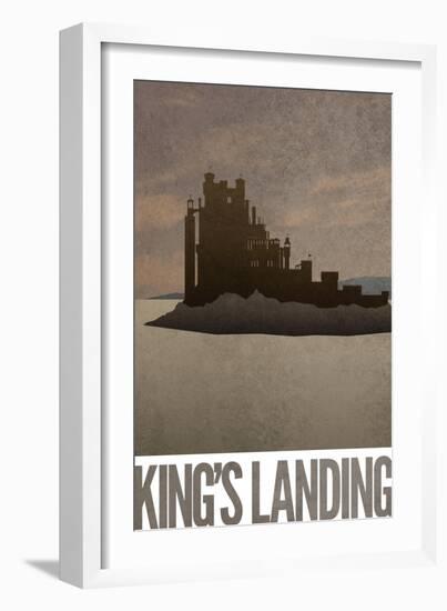 King's Landing Retro Travel-null-Framed Art Print