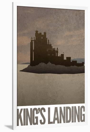 King's Landing Retro Travel-null-Framed Art Print