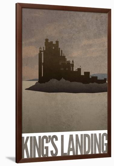 King's Landing Retro Travel-null-Framed Art Print