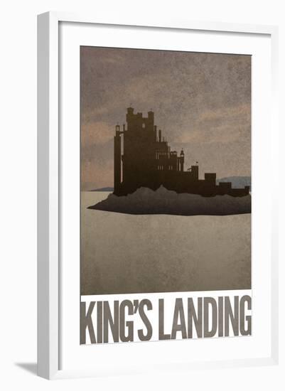 King's Landing Retro Travel-null-Framed Art Print