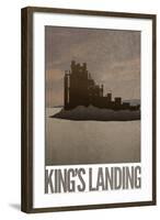 King's Landing Retro Travel-null-Framed Art Print