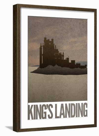 King's Landing Retro Travel-null-Framed Art Print