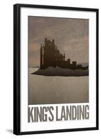 King's Landing Retro Travel-null-Framed Art Print