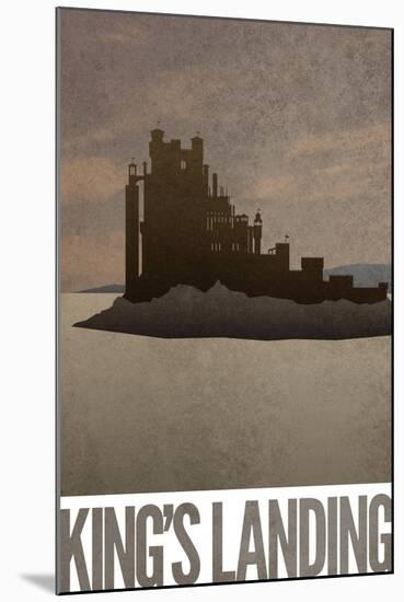 King's Landing Retro Travel-null-Mounted Art Print