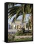 King's Royal Palace Viewed through Palm Tree, Fes, Morocco-Merrill Images-Framed Stretched Canvas