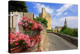 King's Tower with Parish Church of Saint-Emilion, Department Gironde, Aquitaine, France-null-Stretched Canvas