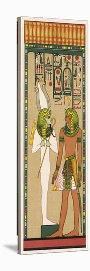 King Seti I Addressing Osiris Khent-Amentet-E.a. Wallis Budge-Stretched Canvas