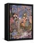 King Solomon and the Queen of Sheba, after an Original Miniature-null-Framed Stretched Canvas