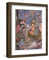 King Solomon and the Queen of Sheba, after an Original Miniature-null-Framed Giclee Print